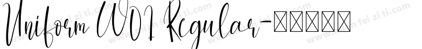 Uniform W01 Regular字体转换